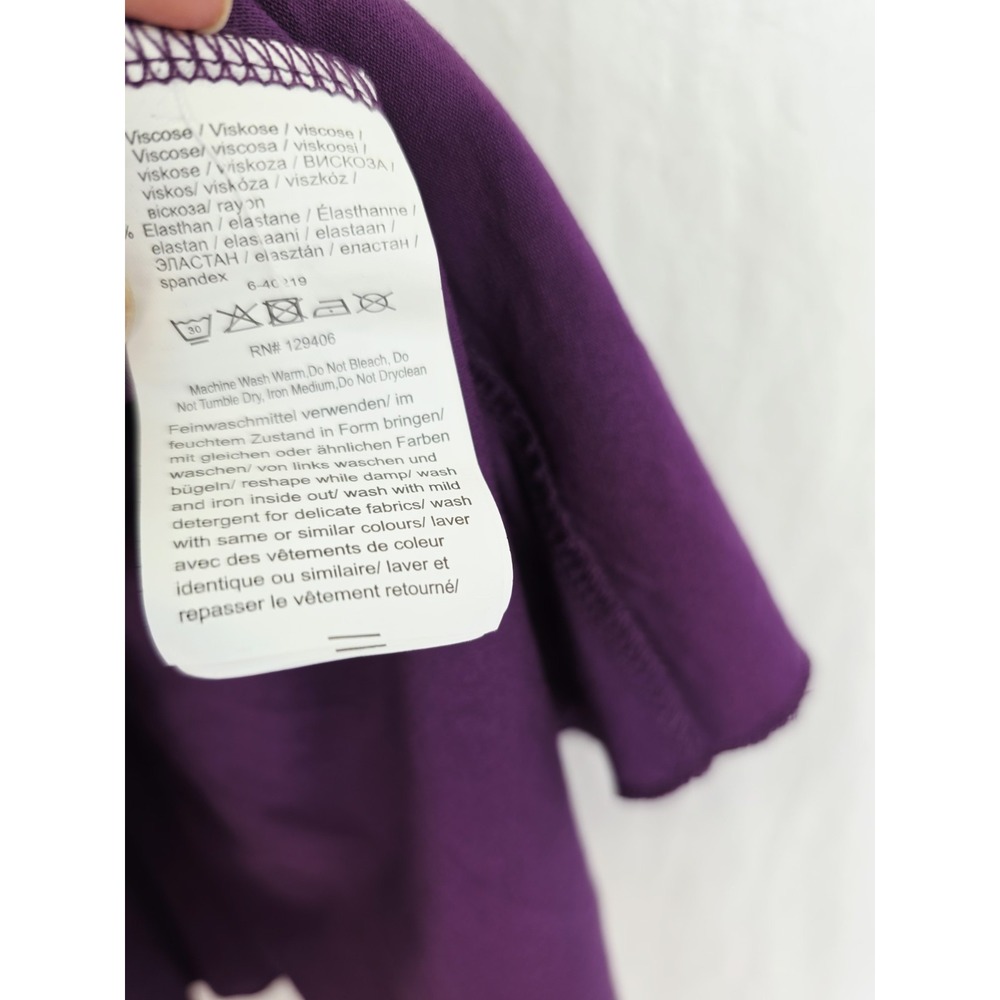 Rare Y2K Babydoll Mini Dress Size S Purple Ruffle Trim Crochet Details Milkmaid - Picture 6 of 8